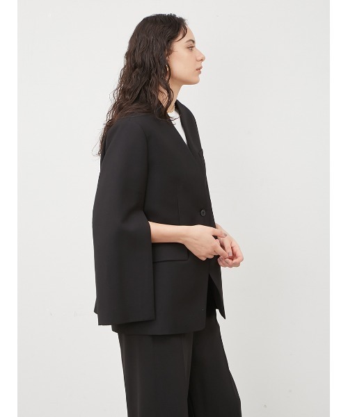 Mila Owen（ミラオーウェン） ノーカラージャケット 0 ブラック