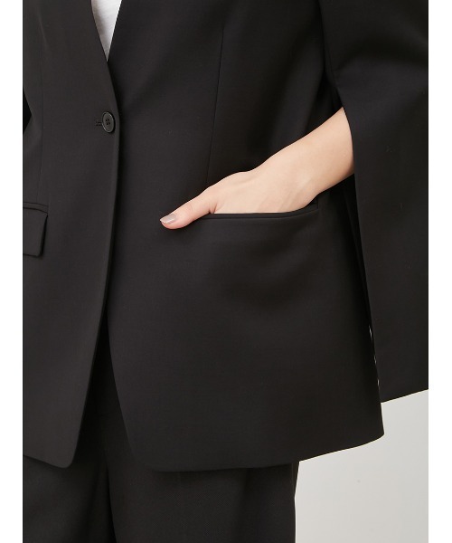 Mila Owen（ミラオーウェン） ノーカラージャケット 0 ブラック