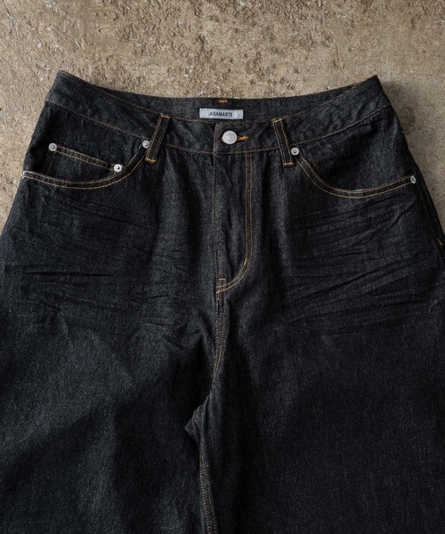 ADAMASTE ジーンズ Skeleton Heart Logo Buggy Rigid Denim Pants
