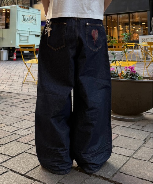 ADAMASTE ワイドパンツ ジーンズ メンズ レディース : ZOZOTOWN Yahoo