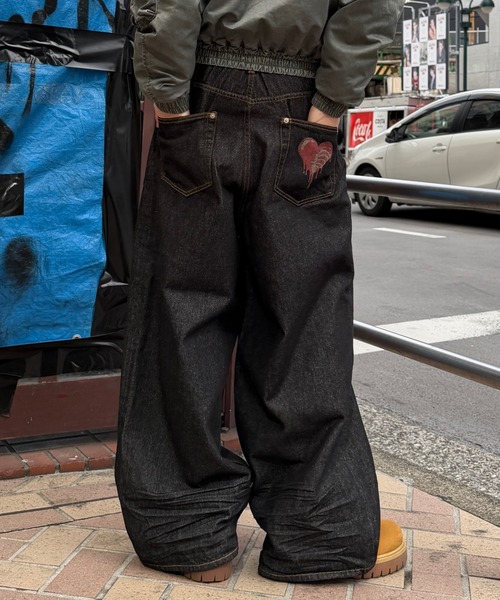 ADAMASTE ワイドパンツ ジーンズ メンズ レディース : ZOZOTOWN Yahoo