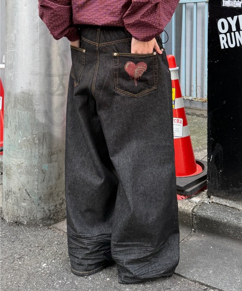 ADAMASTE ワイドパンツ ジーンズ メンズ レディース : ZOZOTOWN Yahoo