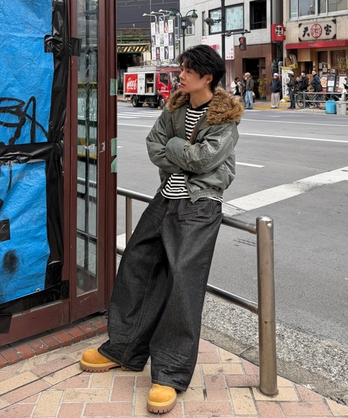 ADAMASTE ワイドパンツ ジーンズ メンズ レディース : ZOZOTOWN Yahoo