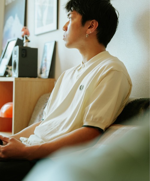 美品✨フレッドペリー サマーニット半袖ポロシャツ ブラック Sサイズ FRED PERRY（フレッドペリー） ポロシャツ COTTON KNITTED SHIRT K9725