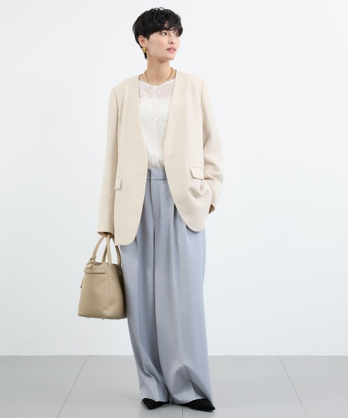 美品　BARNYARDSTORM ノーカラージャケット グレー BARNYARDSTORM（バンヤードストーム） ジャケット ノーカラー