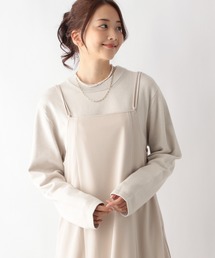 「GLOBAL WORK」 長袖ニット LARGE ライトベージュ メンズの画像3