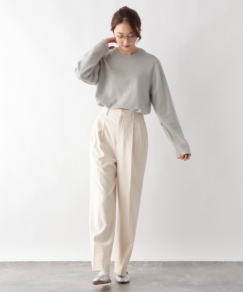 「GLOBAL WORK」 長袖ニット LARGE ライトベージュ メンズの画像5