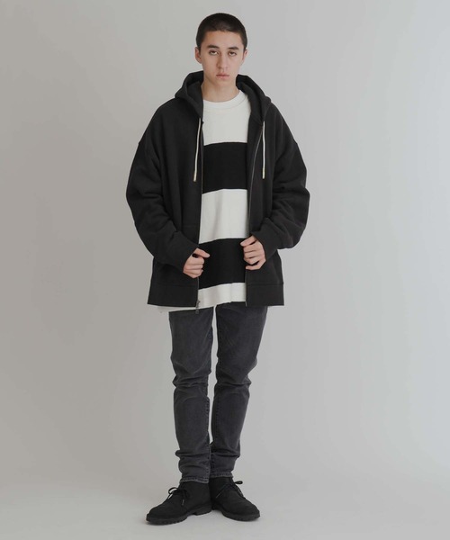 「Levi’s MADE＆CRAFTED」 ジップアップパーカー L ブラック メンズ_画像3