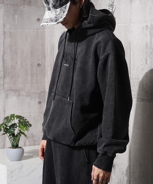 パーカー トライバル柄 ピグメントフーディー / Tribal Print Pigment