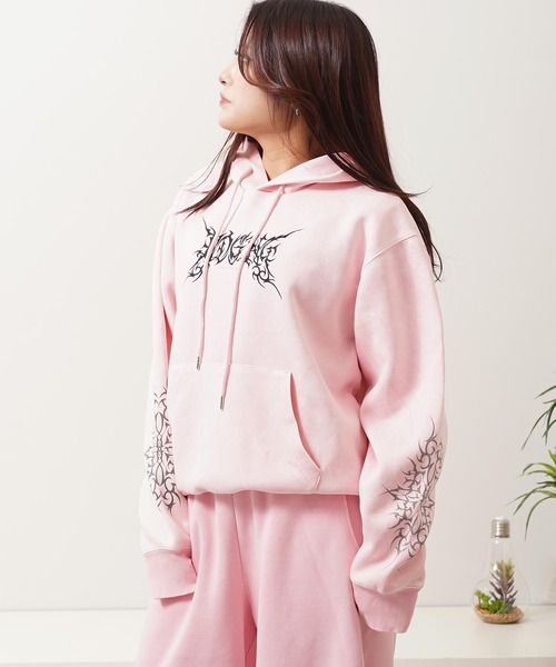 パーカー トライバル柄 ピグメントフーディー / Tribal Print Pigment