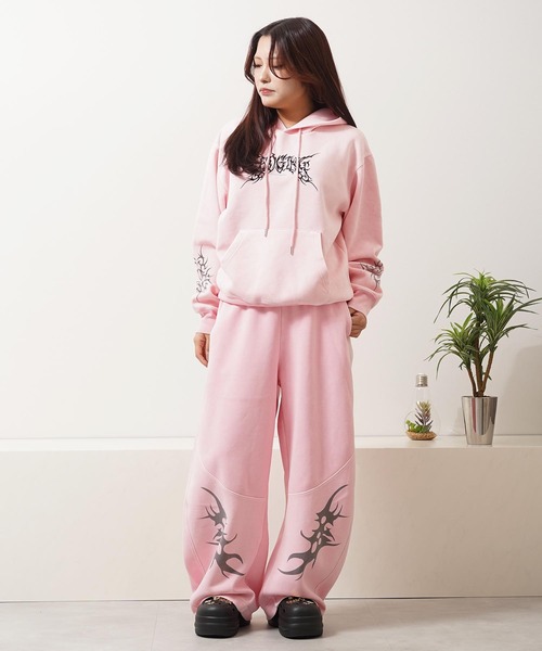 パーカー トライバル柄 ピグメントフーディー / Tribal Print Pigment