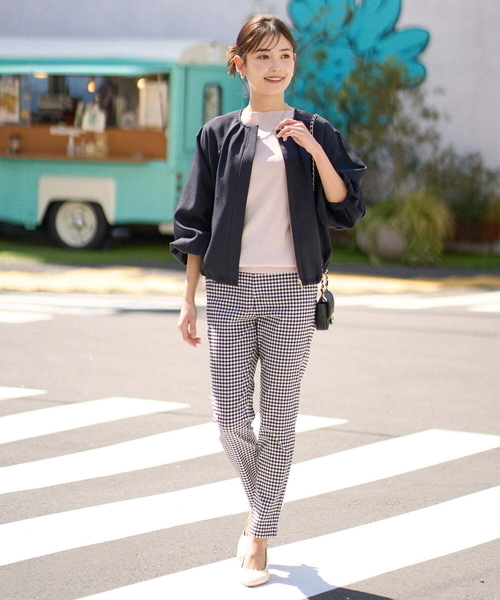 「a.v.v」 クロップドパンツ 36 チャコールグレー レディース_画像6