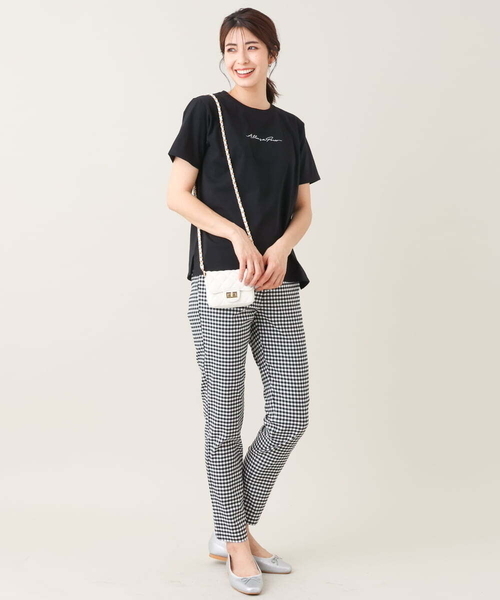 「a.v.v」 クロップドパンツ 36 チャコールグレー レディース_画像9