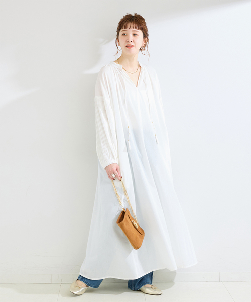 B.C STOCK（ベーセーストック） ワンピース 手洗い可 / ピンタック