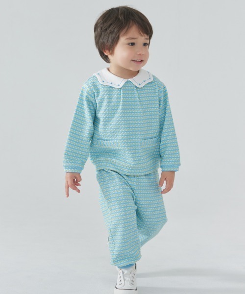 子供服おまとめセット セットアップ 「セットアップ」カラーブロック長袖トップス＆パンツ