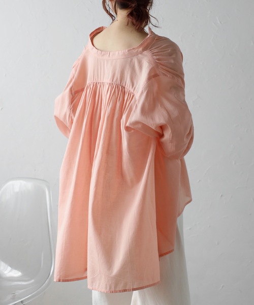 「＆HALF」 長袖ブラウス L ホワイト レディース_画像2