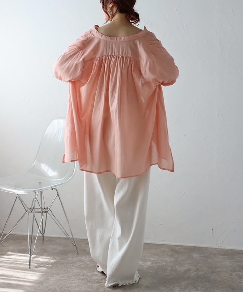 「＆HALF」 長袖ブラウス L ホワイト レディース_画像5