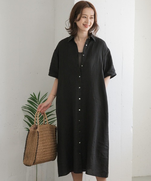 「URBAN RESEARCH DOORS」 シャツワンピース MEDIUM グリーン レディース_画像5
