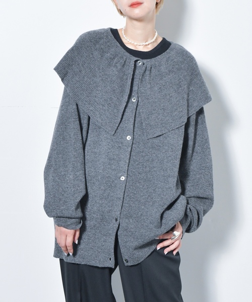 「CITYSHOP」 ニットカーディガン FREE ブラック レディース_画像2