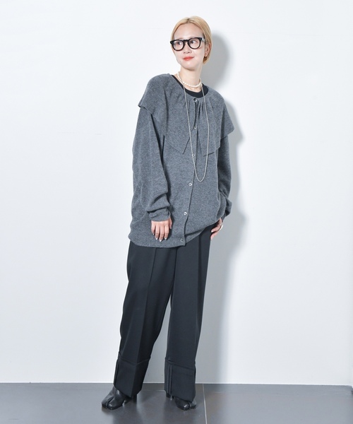 「CITYSHOP」 ニットカーディガン FREE ブラック レディース_画像9