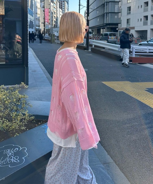 値下げしました FTW ニット セーター 2WAY MELANGE BUTTON ZIP KNIT レディース