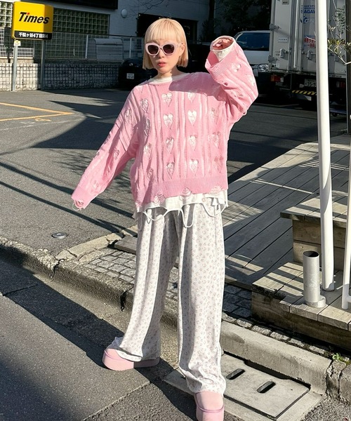 Alley Tokyo ニット セーター ハートダメージニットのnew レディース