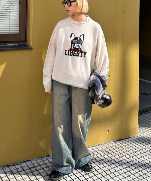 「CIAOPANIC TYPY」 長袖ニット LARGE ライトグレー メンズ_画像9