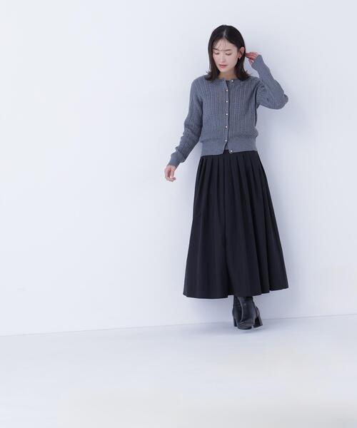 「NATURAL BEAUTY BASIC」 ニットアンサンブル FREE ネイビー レディースの画像