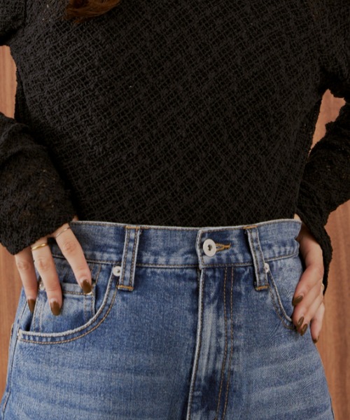 「Shelly island」 デニムパンツ M ブルー レディース_画像7