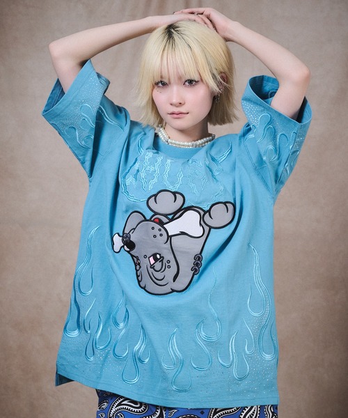 GALFY（ガルフィー） tシャツ GALFY-ファイヤーピカピカTee メンズ