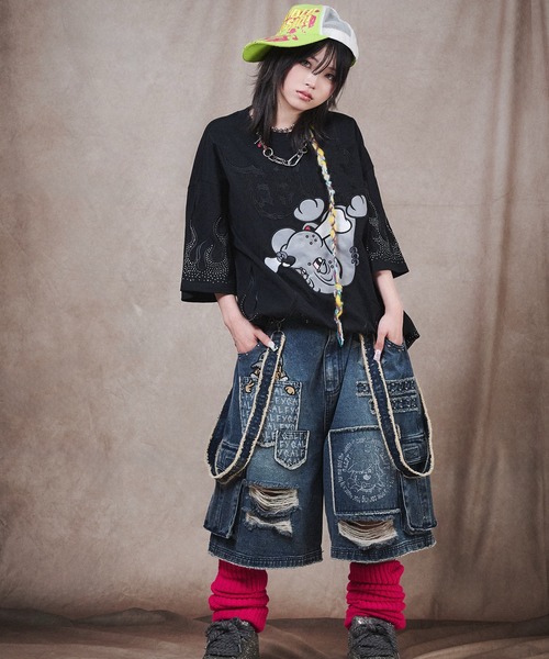 GALFY（ガルフィー） tシャツ GALFY-ファイヤーピカピカTee メンズ