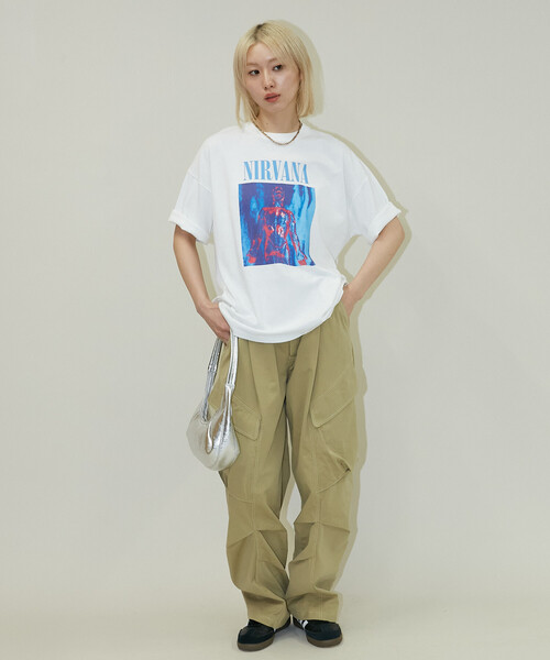 PUBLUX（パブリュクス） tシャツ NIRVANA SLIVER バンドTシャツ 限定