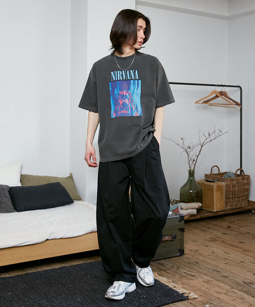 PUBLUX（パブリュクス） tシャツ NIRVANA SLIVER バンドTシャツ 限定