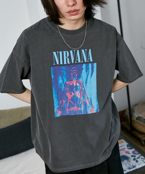 PUBLUX（パブリュクス） tシャツ NIRVANA SLIVER バンドTシャツ 限定
