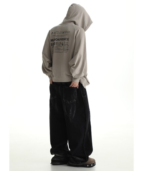 「MASONPRINCE」 ジップアップパーカー M ダークグレー メンズの画像