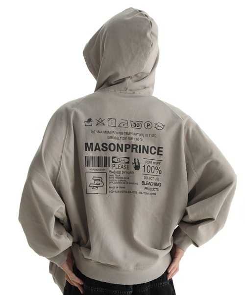 「MASONPRINCE」 ジップアップパーカー M ダークグレー メンズの画像