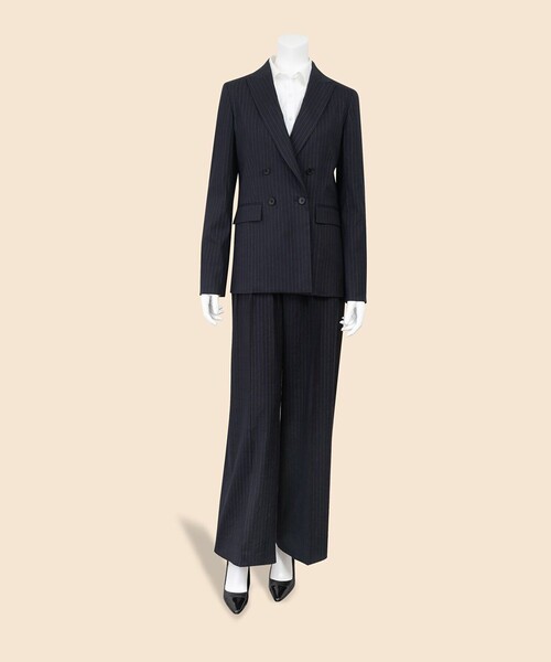 90s BROOKS BROTHERS スラックス　ストライプ　ワイド　ブラック BROOKS BROTHERS（ブルックスブラザーズ） ワイドパンツ スラックス
