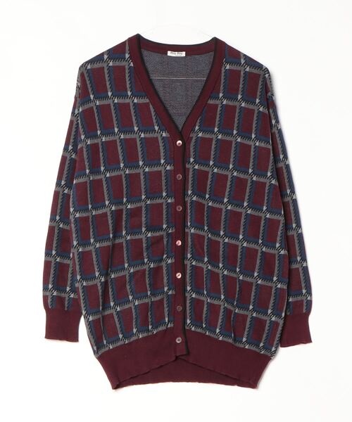 ♡miu miu♡ニットカーディガン レース  38 プレゼント付 miu miu（ミュウミュウ） ニットカーディガン 38 レッド レディース