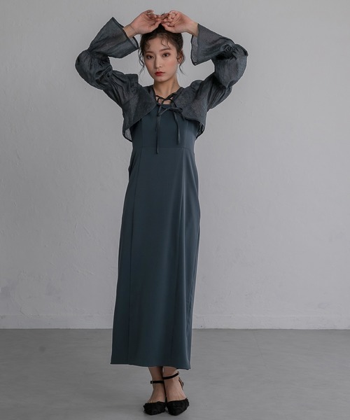 「birei」 コンビワンピース M ブラウン レディースの画像