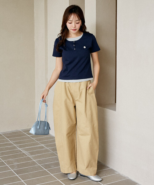 MARY QUANT マリークワント ショート丈Tシャツ MARY QUANT｜マリークワント（レディース）のTシャツ/カットソー
