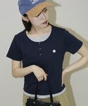 ヘンリーネック tシャツ 半袖 マリークワント...の詳細画像1