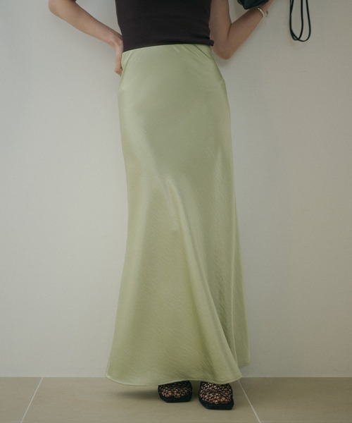 ロング スカート satin narrow flare long skirt /サテンナローフレア