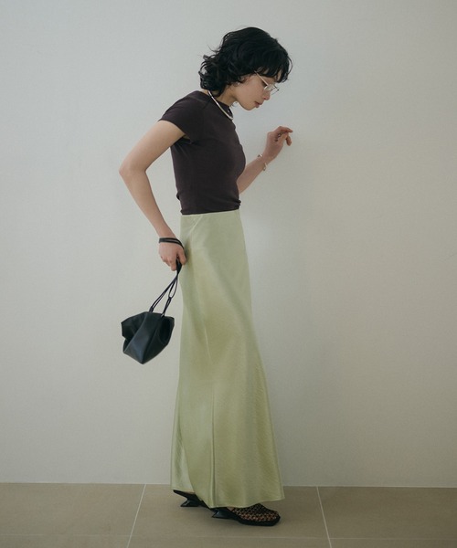 ロング スカート satin narrow flare long skirt /サテンナローフレア