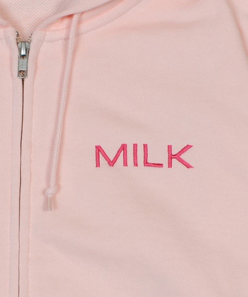 「MILK」 ジップアップパーカー FREE ベージュ レディース