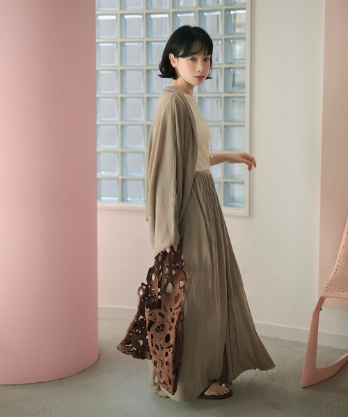 カーディガン drape dolman sleeve knit cardigan /ドレープドルマン