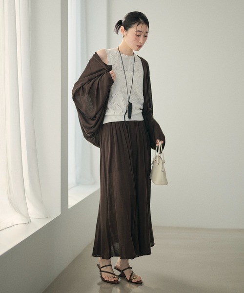 カーディガン drape dolman sleeve knit cardigan /ドレープドルマン