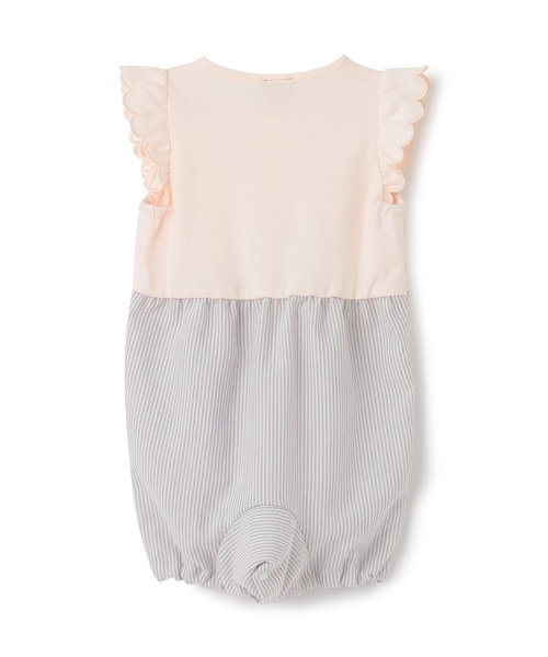 petit main ベビー服 ロンパース フルーツ刺しゅう2WAYオール 