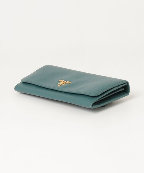 PRADA サフィアーノレザー 長財布 ブルー PRADA（プラダ） サフィアーノ 財布 - ブルー レディース : ZOZOTOWN