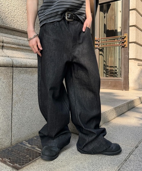 RIGID DENIM WIDE PANTS デニムワイドパンツ サイズ44 kutir（クティール） ワイドパンツ ジーンズ WIDE SILHOUETTE RIGID