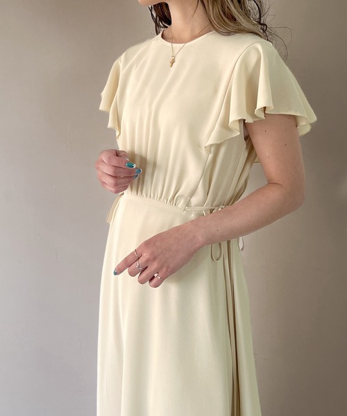 「junoah」 ノースリーブワンピース LARGE アイボリー レディース_画像3